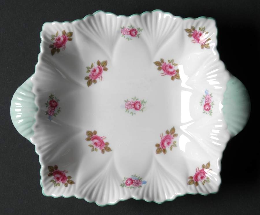 Rosebud (Dainty Shape) 6" Square Sweet Meat by Shelley-1
