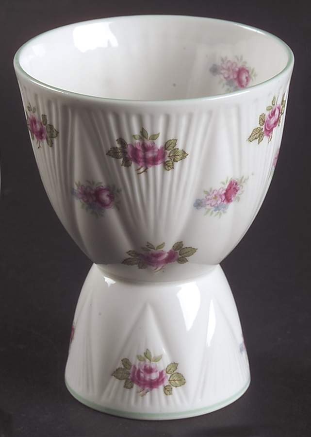 Rosebud (Dainty Shape) Double Egg Cup by Shelley-1