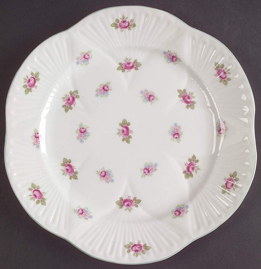 Rosebud (Dainty Shape) Salad Plate by Shelley-1