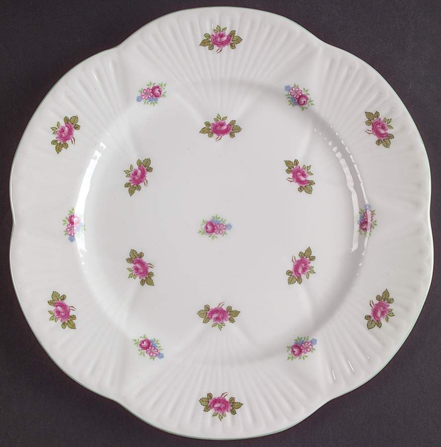 Rosebud (Dainty Shape) Salad Plate by Shelley-1