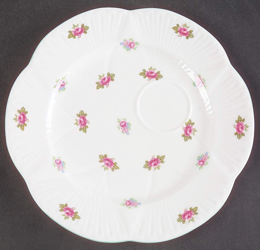 Rosebud (Dainty Shape) Snack Plate by Shelley-1