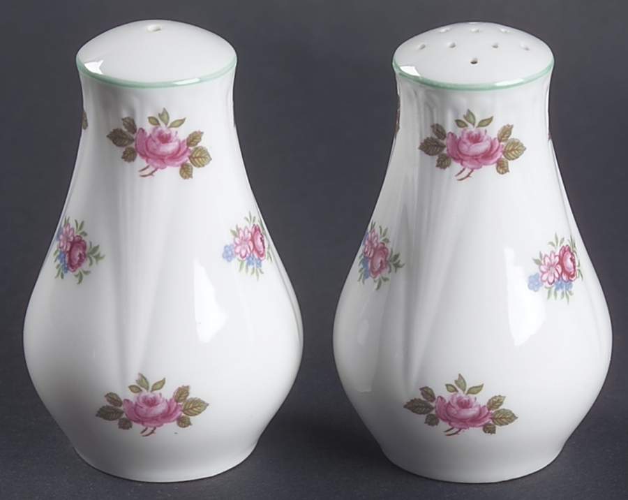 Rosebud (Dainty Shape) Salt & Pepper Set by Shelley-1