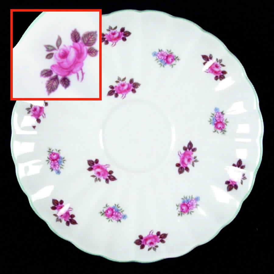 Rosebud (Fluted) Saucer by Shelley-1