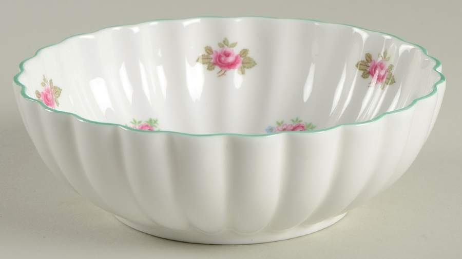 Rosebud (Fluted) Fruit/Dessert (Sauce) Bowl by Shelley-1
