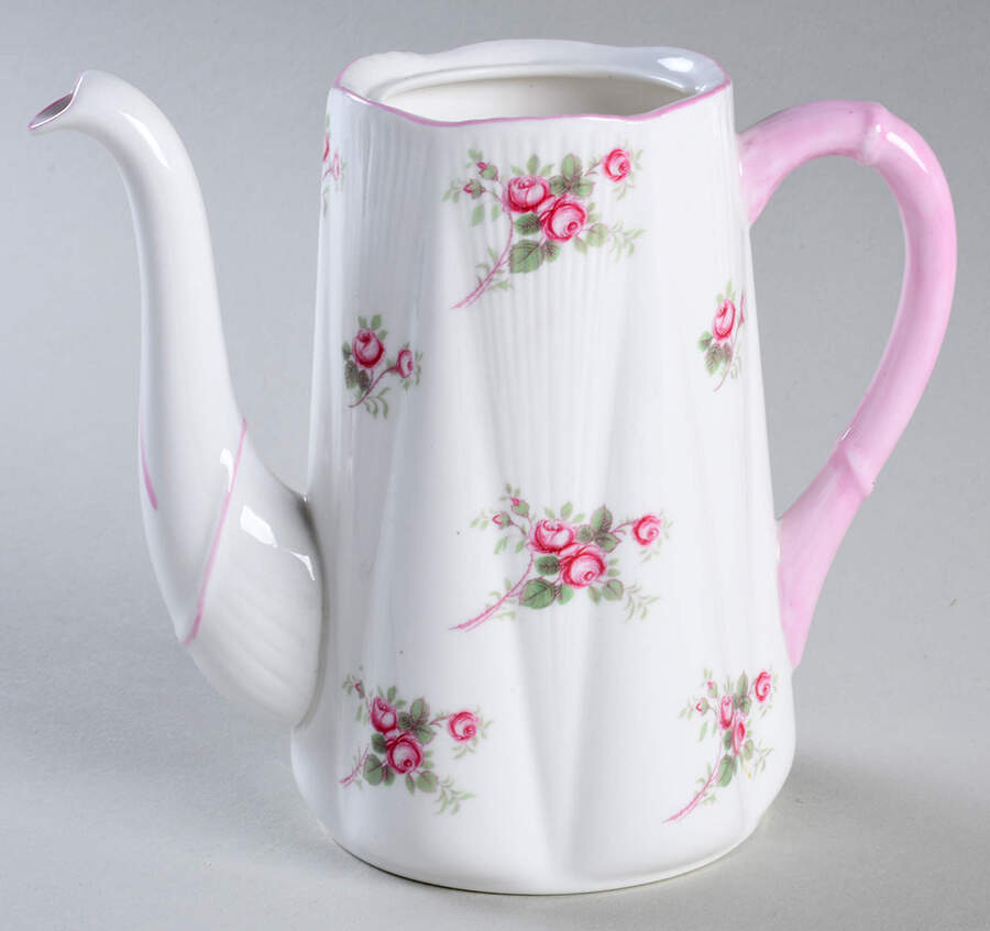 Bridal Rose (Dainty Shape) Individual Coffee Pot No Lid by Shelley-1