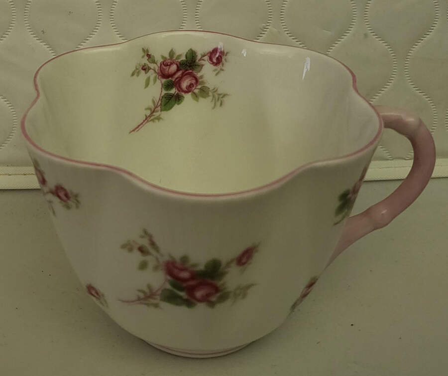 Bridal Rose (Dainty Shape) Flat Cup by Shelley-1