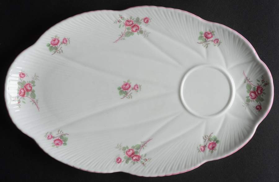 Bridal Rose (Dainty Shape) Snack Plate for Snack Set That Uses the Flat Cup by Shelley-1