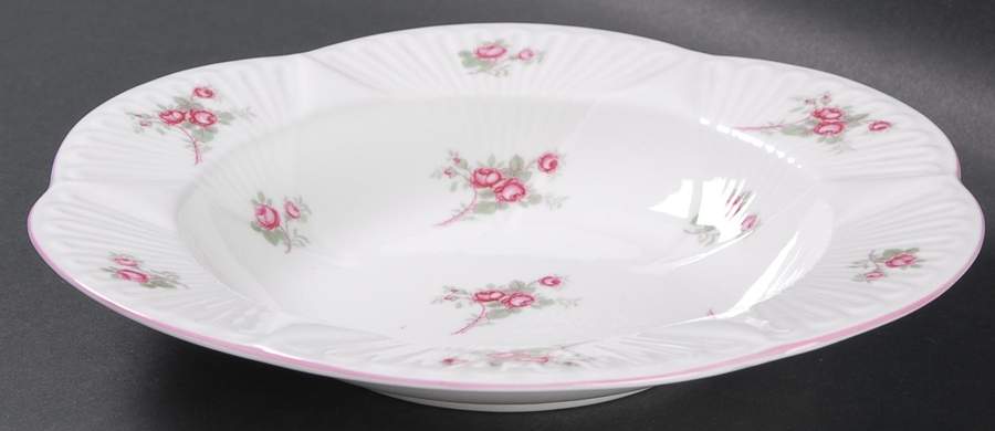 Bridal Rose (Dainty Shape) Rim Soup Bowl by Shelley-1