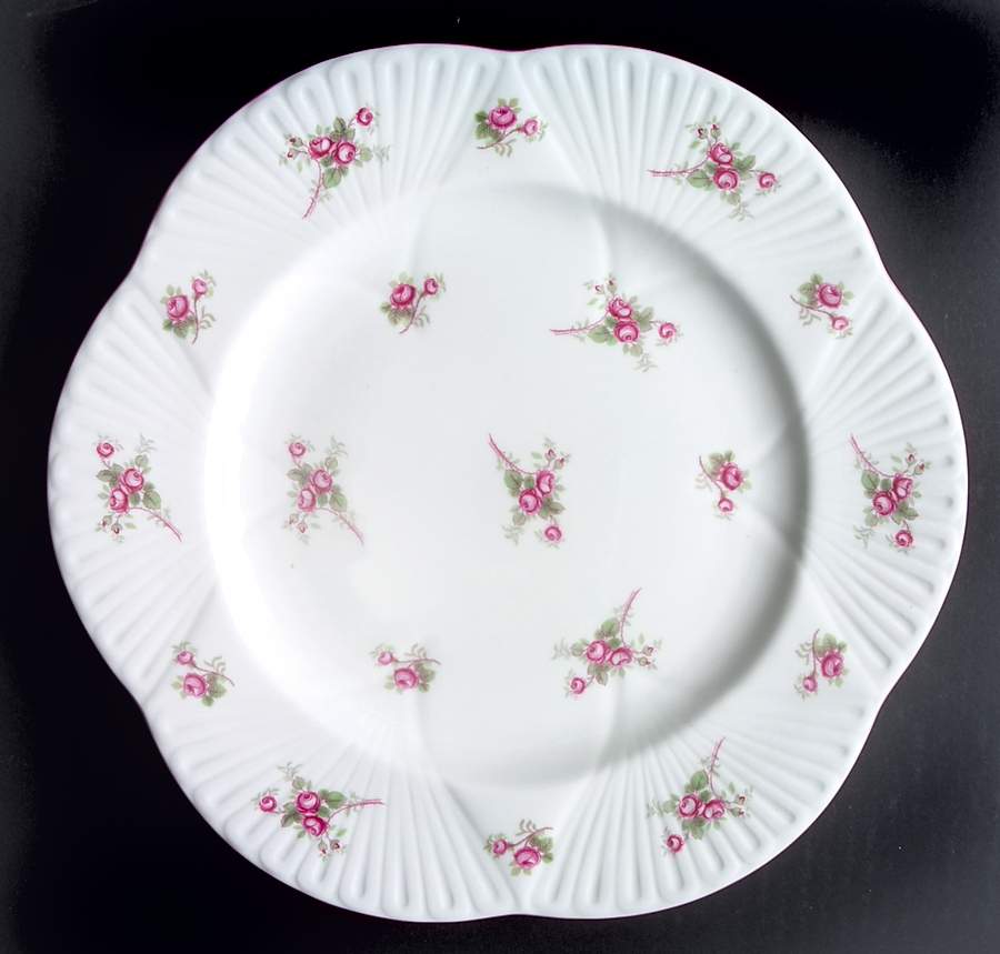 Bridal Rose (Dainty Shape) Dinner Plate by Shelley-1
