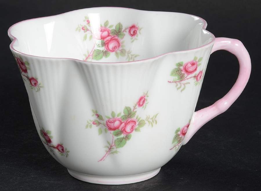 Bridal Rose (Dainty Shape) Flat Cup by Shelley-1