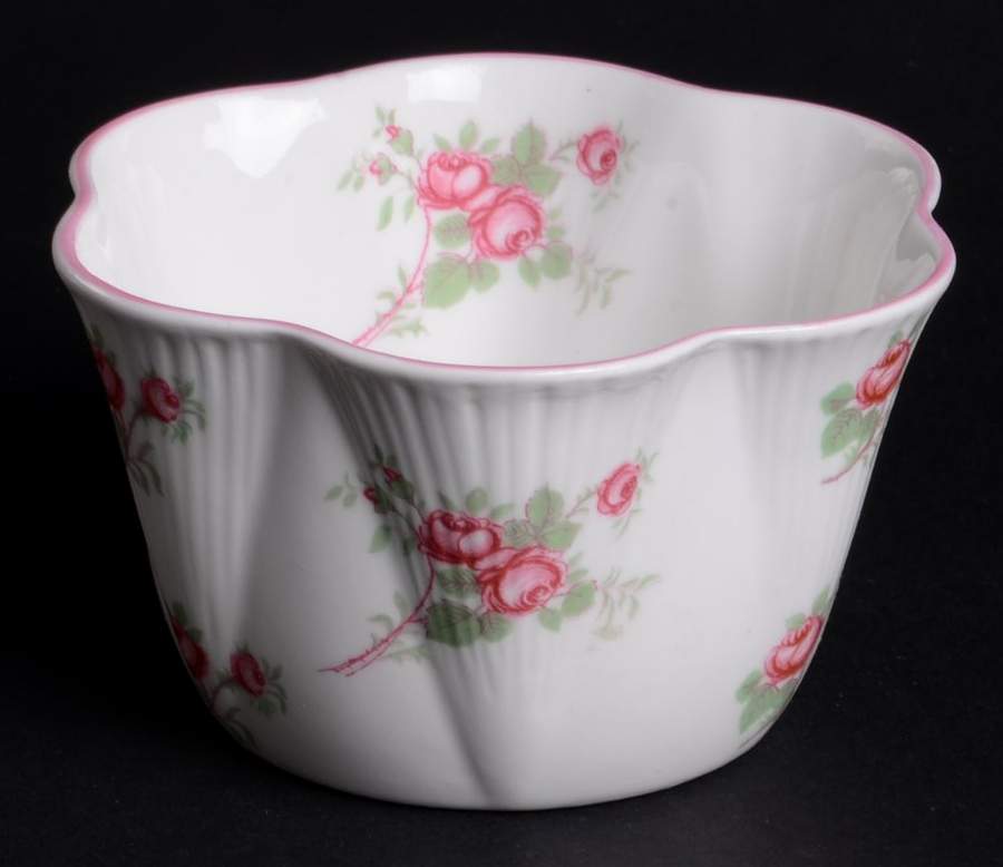 Bridal Rose (Dainty Shape) Mini Open Sugar Bowl by Shelley-1