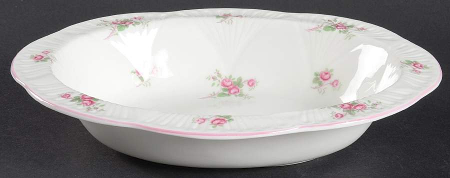 Bridal Rose (Dainty Shape) 9" Oval Vegetable Bowl by Shelley-1