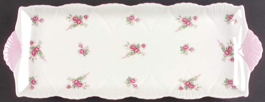 Bridal Rose (Dainty Shape) Large Sandwich Tray by Shelley-1