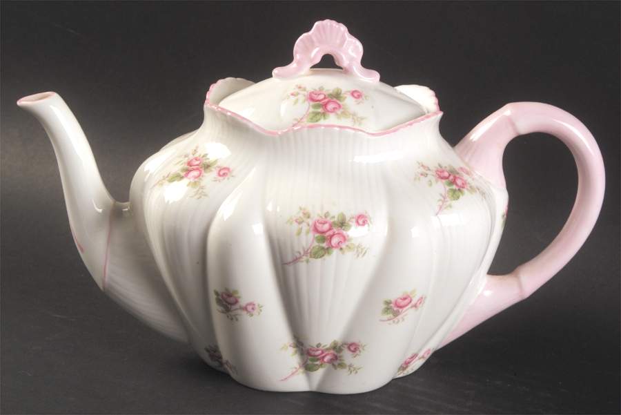 Bridal Rose (Dainty Shape) Small Teapot & Lid by Shelley-1