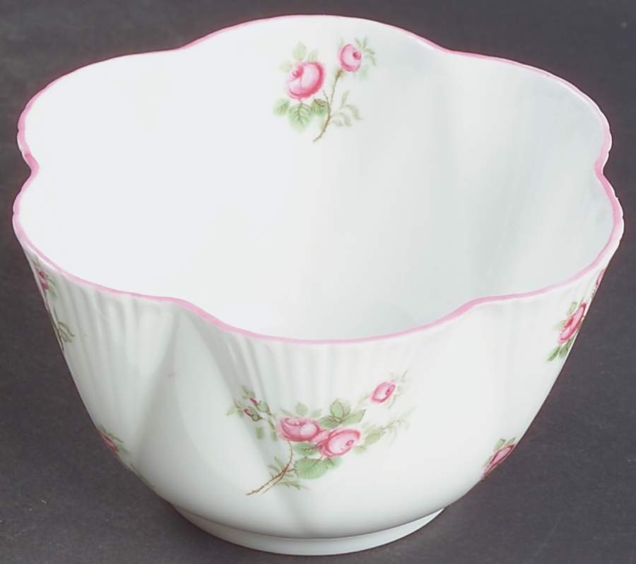 Bridal Rose (Dainty Shape) Open Sugar Bowl by Shelley-1