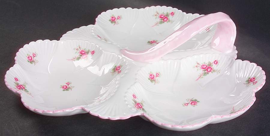 Bridal Rose (Dainty Shape) 3-Part Relish by Shelley-1