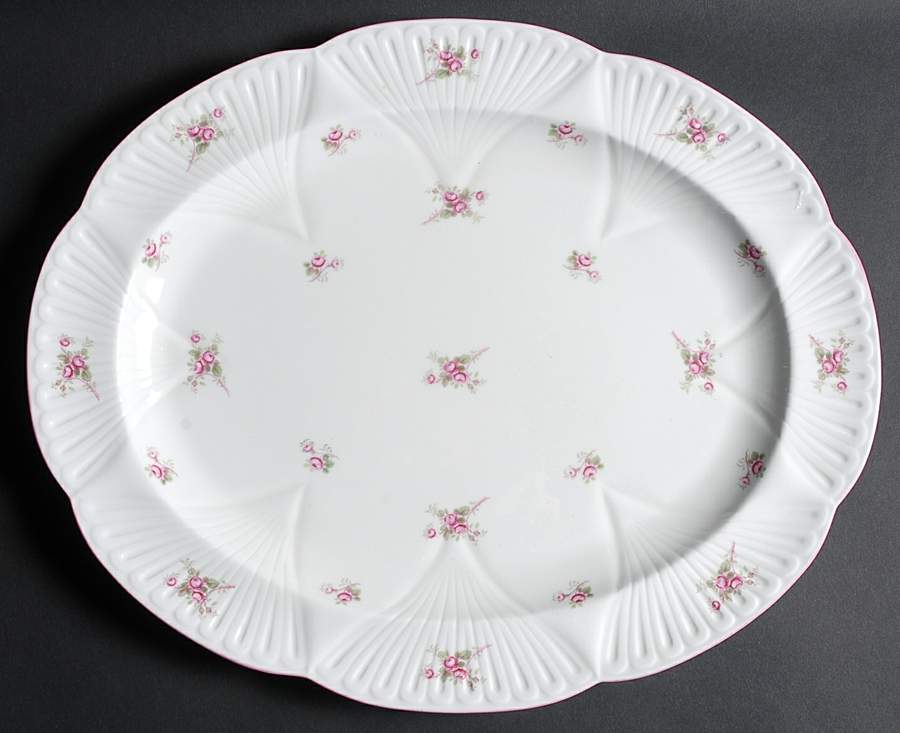 Bridal Rose (Dainty Shape) 17" Oval Serving Platter by Shelley-1