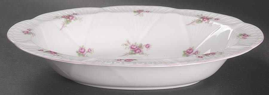 Bridal Rose (Dainty Shape) 9" Oval Vegetable Bowl by Shelley-1