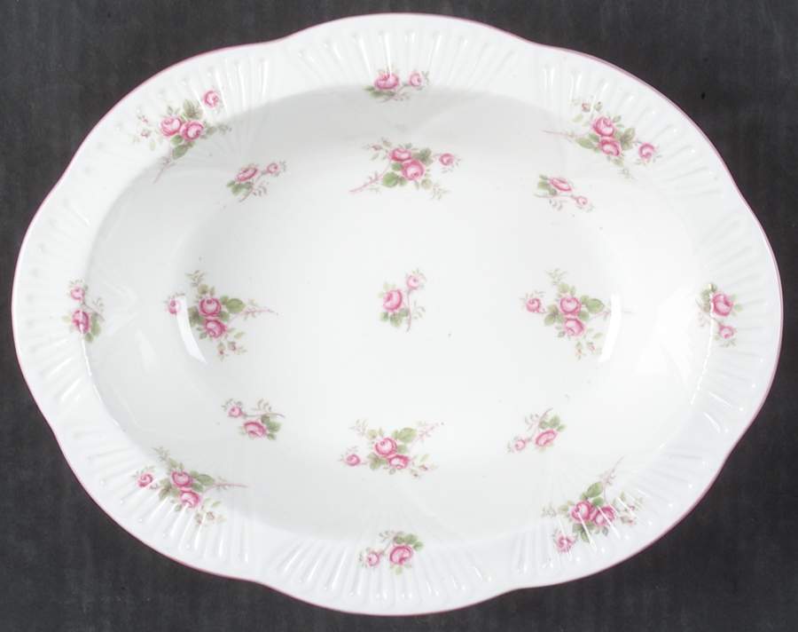 Bridal Rose (Dainty Shape) 9" Oval Vegetable Bowl by Shelley-1
