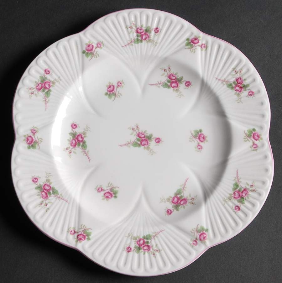 Bridal Rose (Dainty Shape) Luncheon Plate by Shelley-1