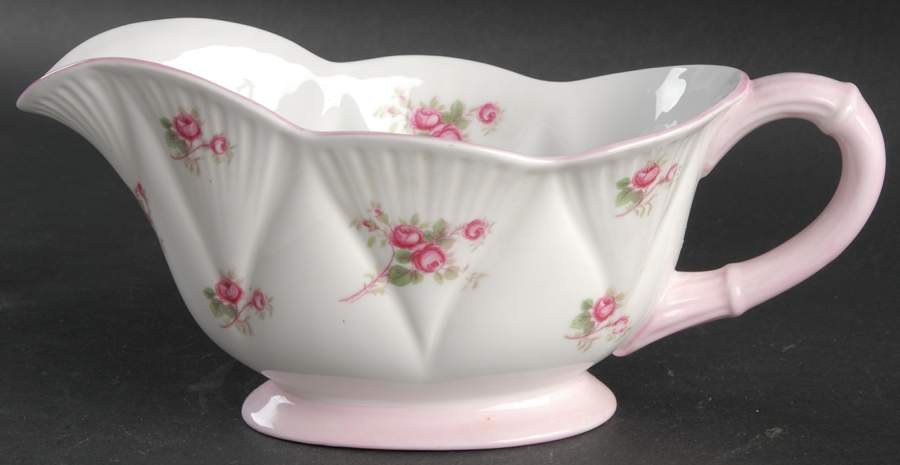 Bridal Rose (Dainty Shape) Gravy Boat by Shelley-1