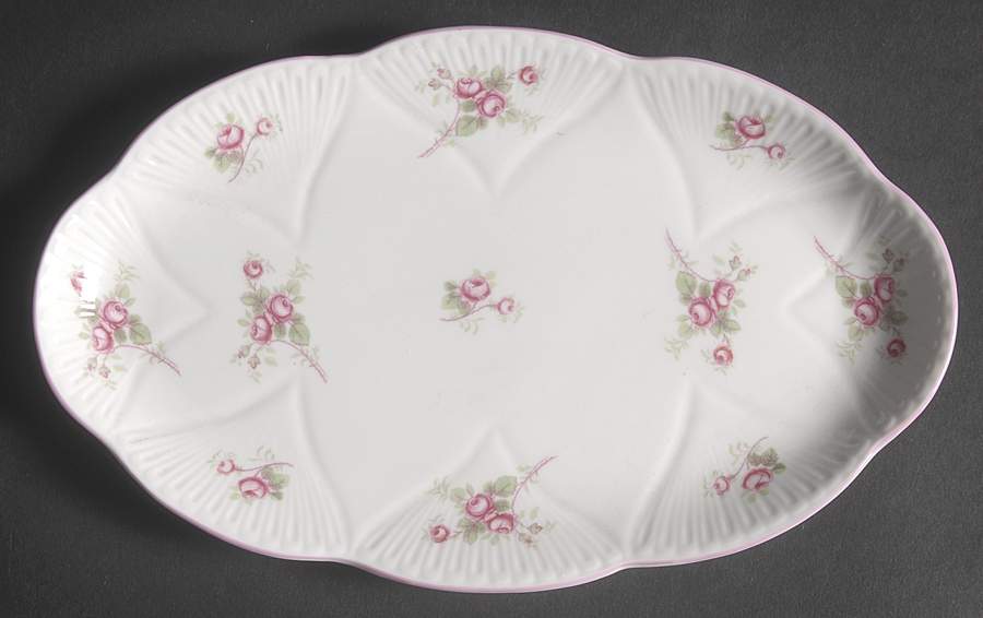 Bridal Rose (Dainty Shape) Tray for Creamer & Sugar with Lid by Shelley-1
