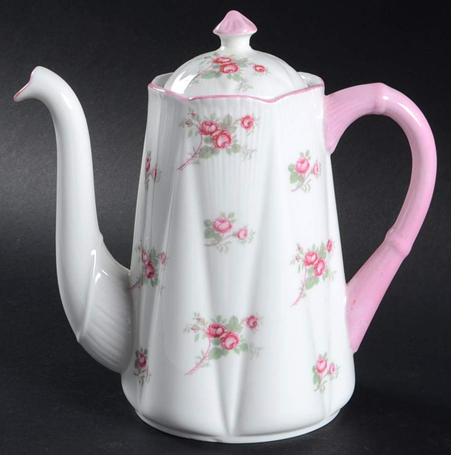 Bridal Rose (Dainty Shape) Mini Coffee Pot & Lid by Shelley-1