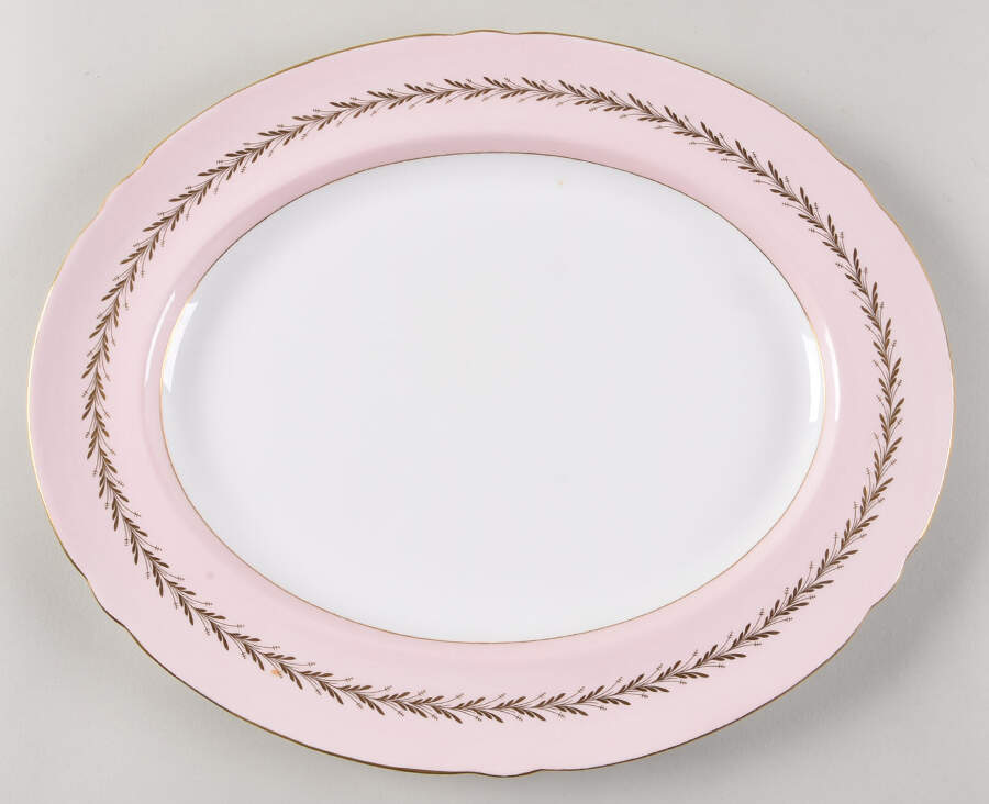 Rose Trousseau 15" Oval Serving Platter by Shelley-1