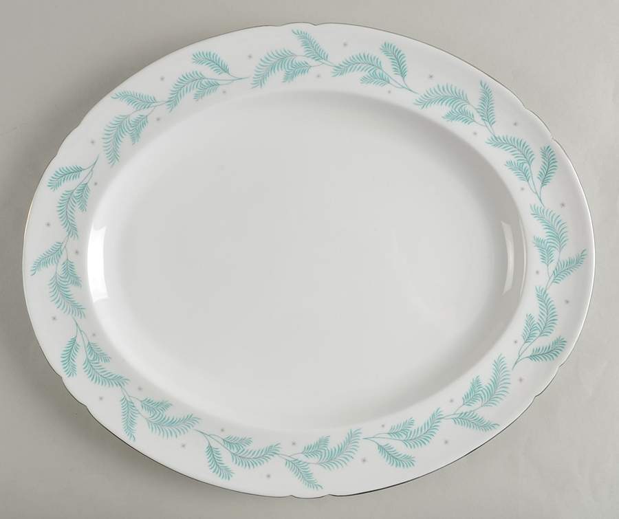 Serenity 14" Oval Serving Platter by Shelley-1