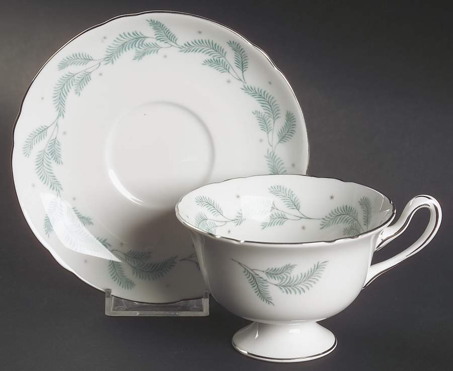 Serenity Footed Cup & Saucer Set by Shelley-1