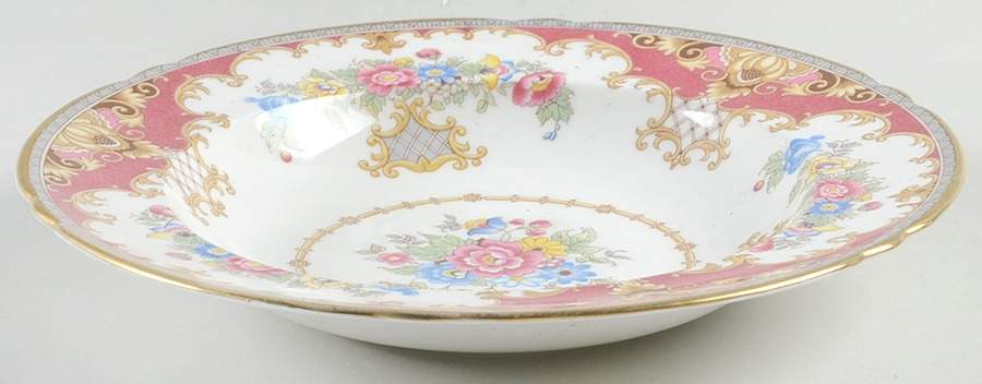 Sheraton Pink (13289, Scalloped) Large Rim Soup Bowl by Shelley-1