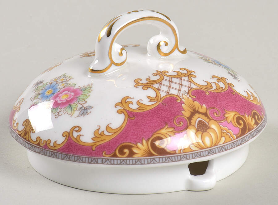 Sheraton Pink (13289, Scalloped) Lid for Teapot by Shelley-1