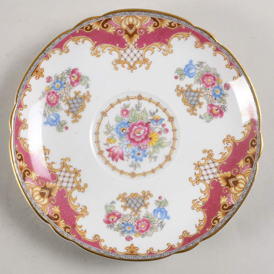 Sheraton Pink (13289, Scalloped) Saucer by Shelley-1