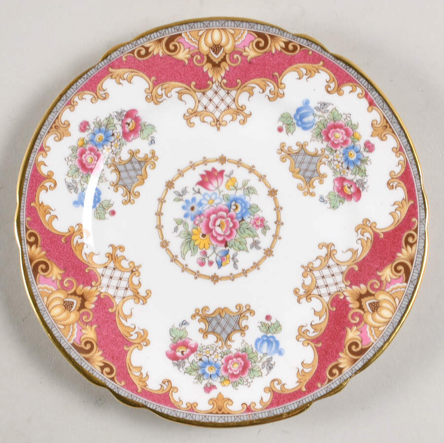 Sheraton Pink (13289, Scalloped) Bread & Butter Plate by Shelley-1