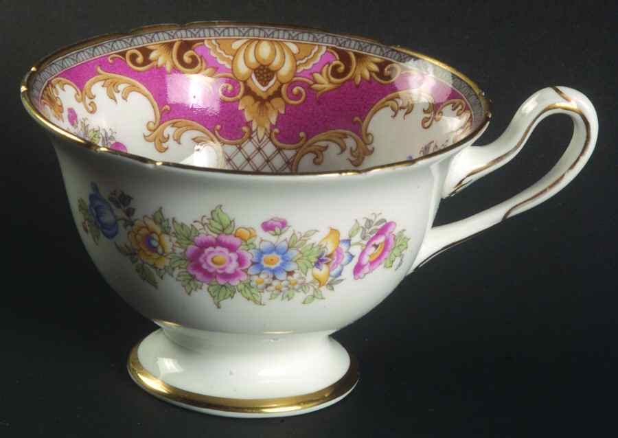 Sheraton Pink (13289, Scalloped) Footed Cup by Shelley-1