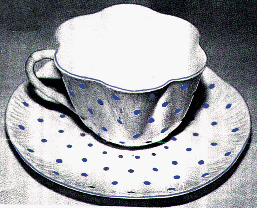 SHE5 Flat Cup & Saucer Set by Shelley-1