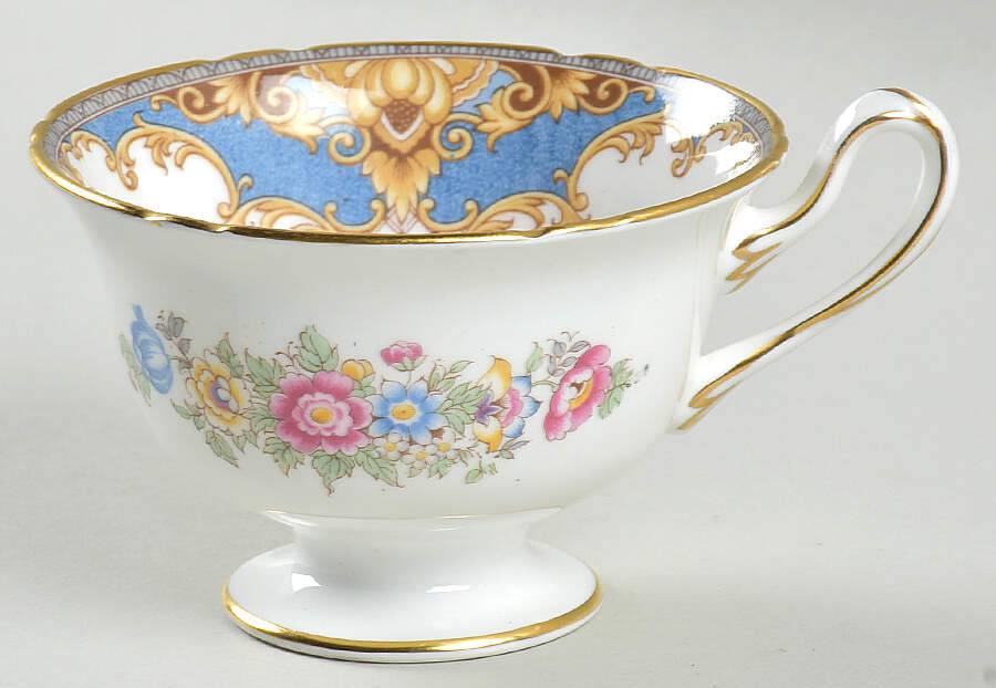 Sheraton Blue (Scalloped) Footed Cup by Shelley-1