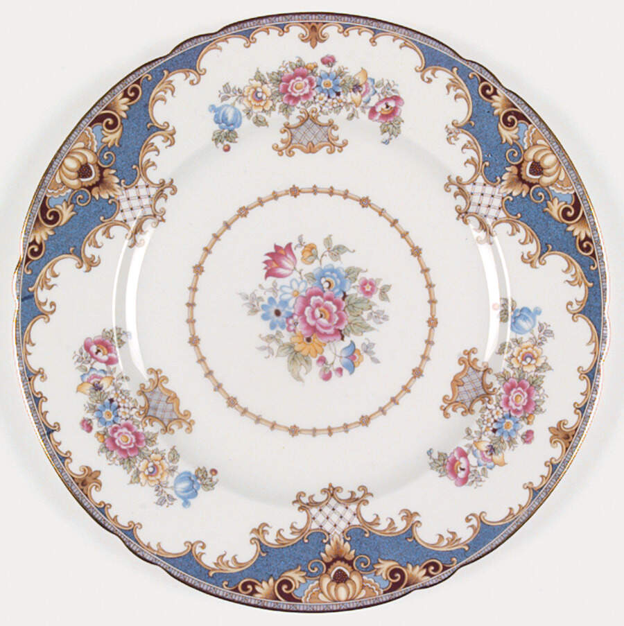 Sheraton Blue (Scalloped) Dinner Plate by Shelley-1