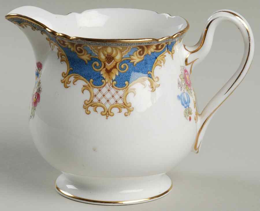 Sheraton Blue (Scalloped) Creamer by Shelley-1