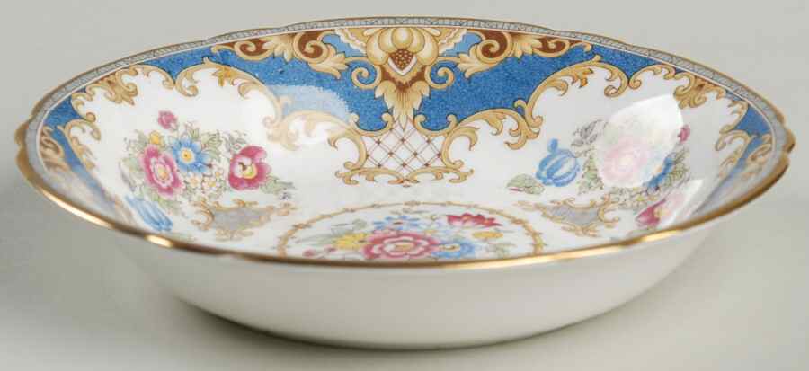 Sheraton Blue (Scalloped) Fruit/Dessert (Sauce) Bowl by Shelley-1