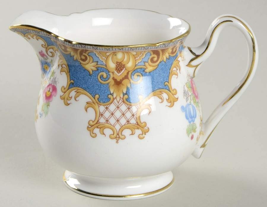 Sheraton Blue (Scalloped) Mini Creamer by Shelley-1