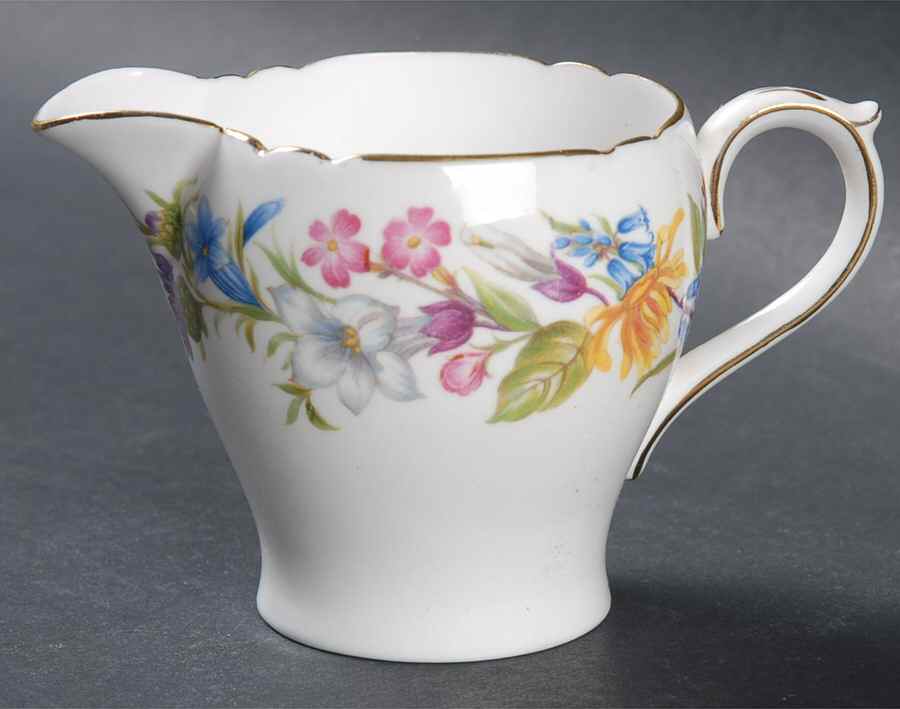 Spring Bouquet (Gainsborough, Scalloped) Mini Creamer by Shelley-1