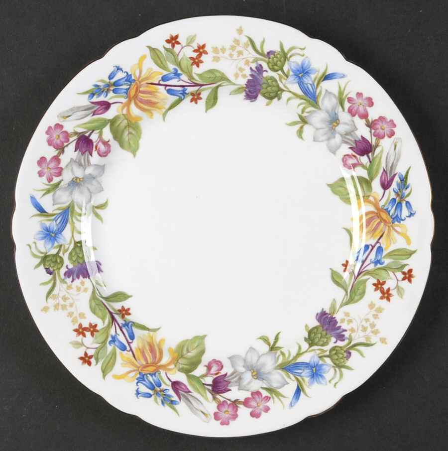 Spring Bouquet (Gainsborough, Scalloped) Salad Plate by Shelley-1