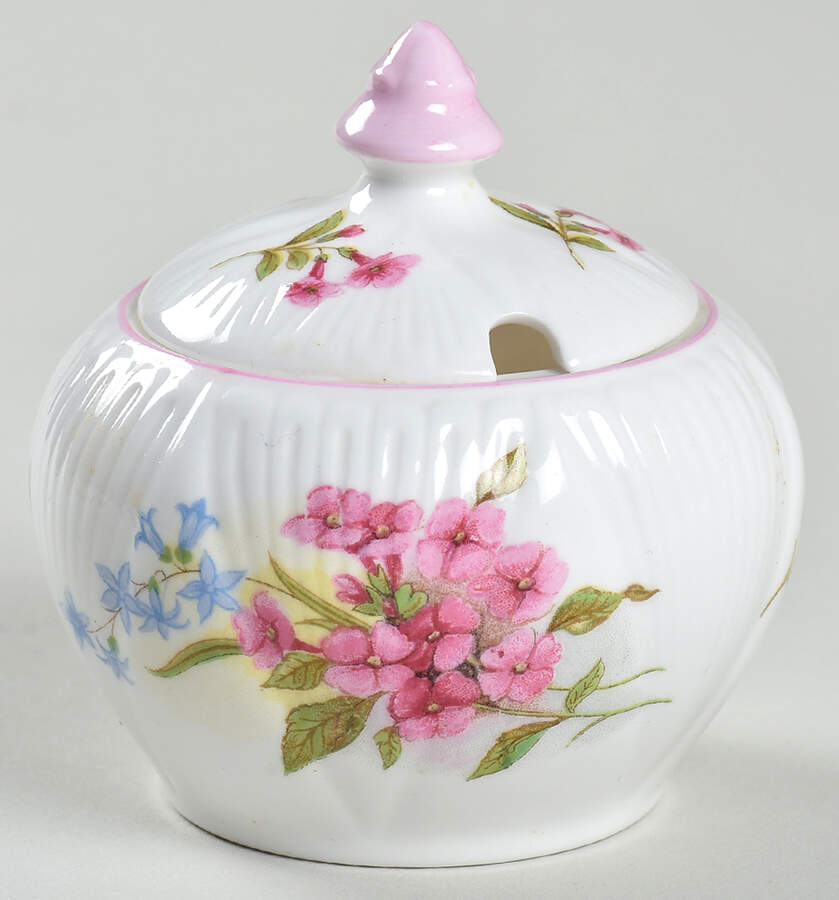 Stocks (Dainty Shape) Mustard Jar & Lid by Shelley-1