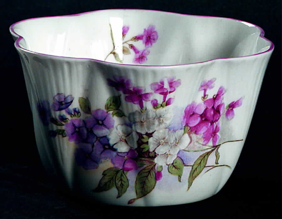 Stocks (Dainty Shape) Mini Open Sugar Bowl by Shelley-1