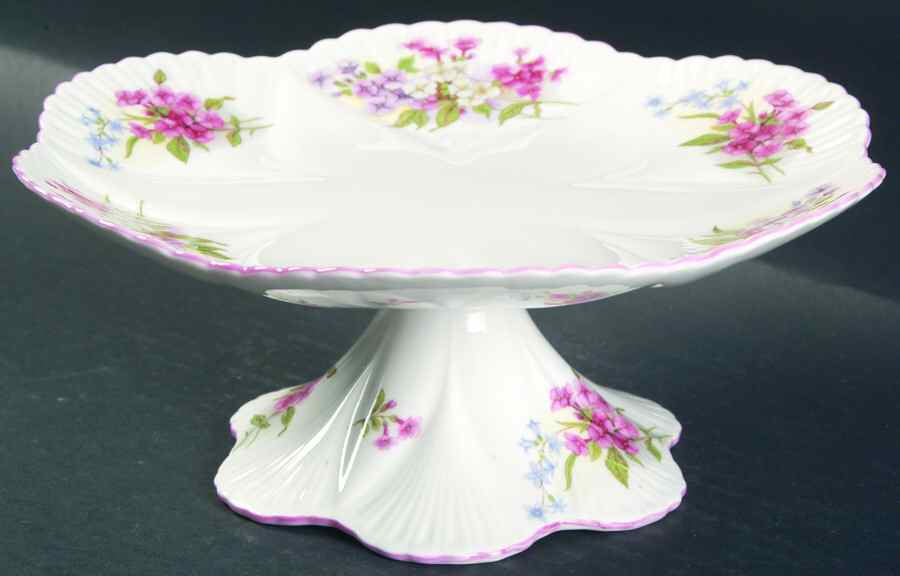 Stocks (Dainty Shape) 8" Diameter Pedestal Cake Stand by Shelley-1