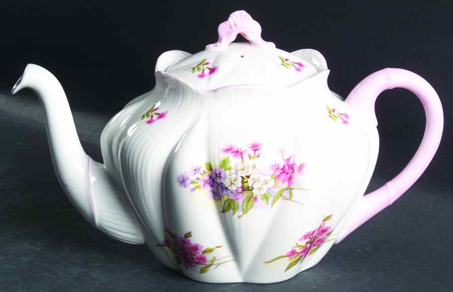 Stocks (Dainty Shape) Teapot & Lid by Shelley-1
