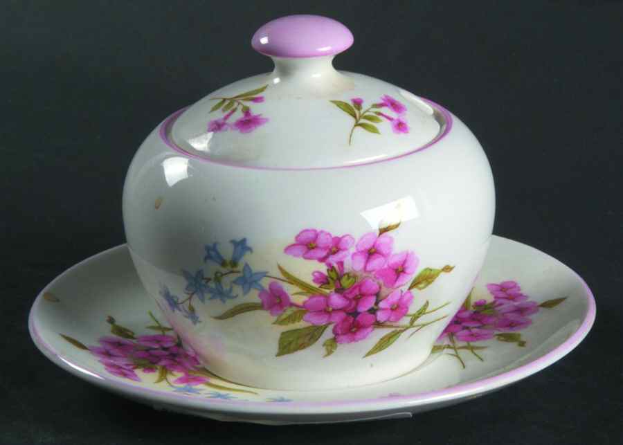 Stocks (Dainty Shape) Mustard & Lid with Underplate by Shelley-1
