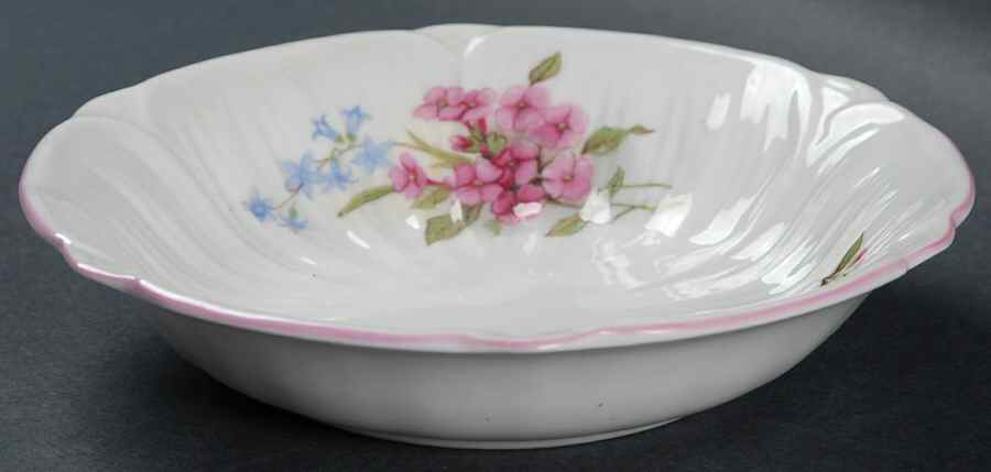 Stocks Pink (Oleander Shape) Fruit/Dessert (Sauce) Bowl by Shelley-1