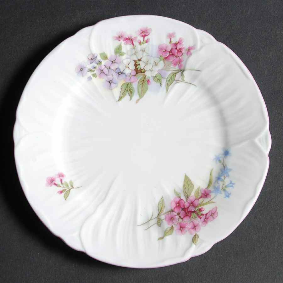 Stocks Pink (Oleander Shape) Bread & Butter Plate by Shelley-1